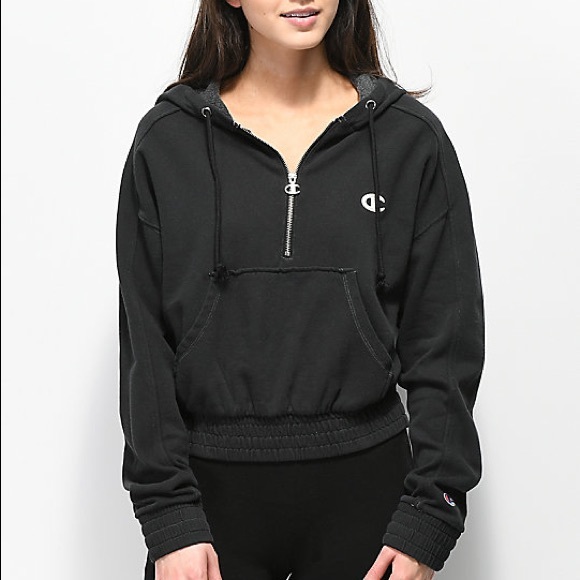 champion cropped hoodie cheap